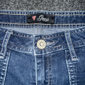 Guess Capri Jeans Women’s 30 Blue Denim Mid Rise Cuffed Hem Y2K 2000s